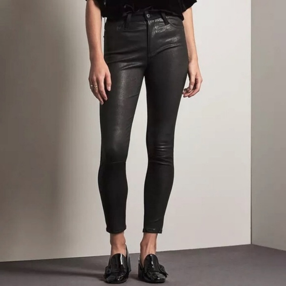 Rag and Bone genuine leather front skinny jeans